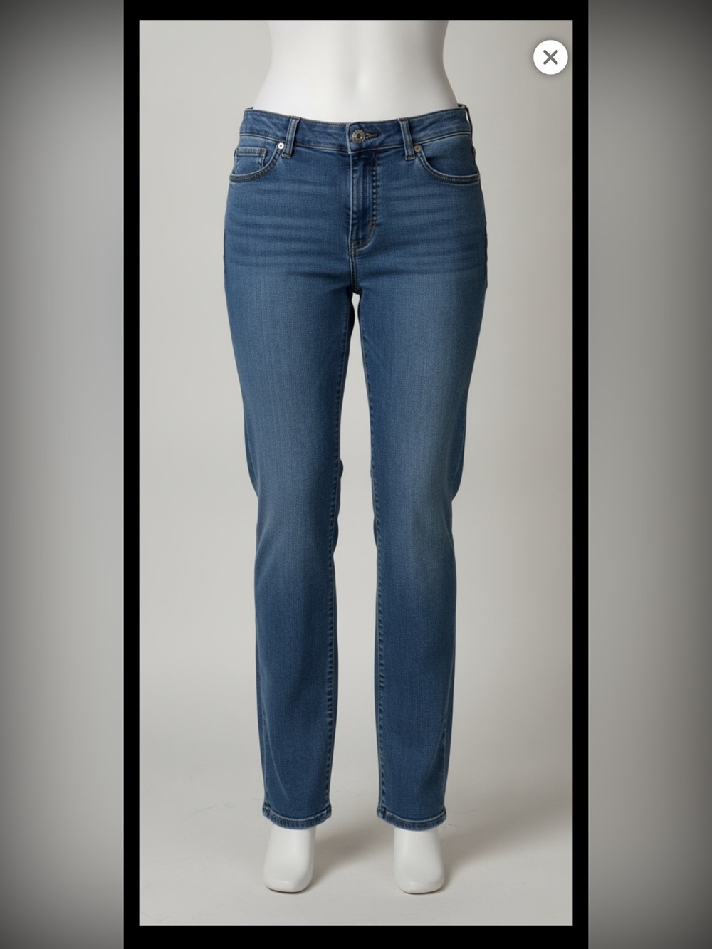 Blue Straight Leg Jeans